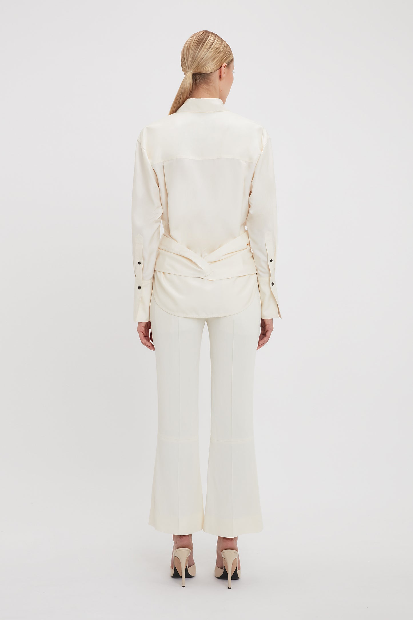 Wrap Front Blouse In Off White