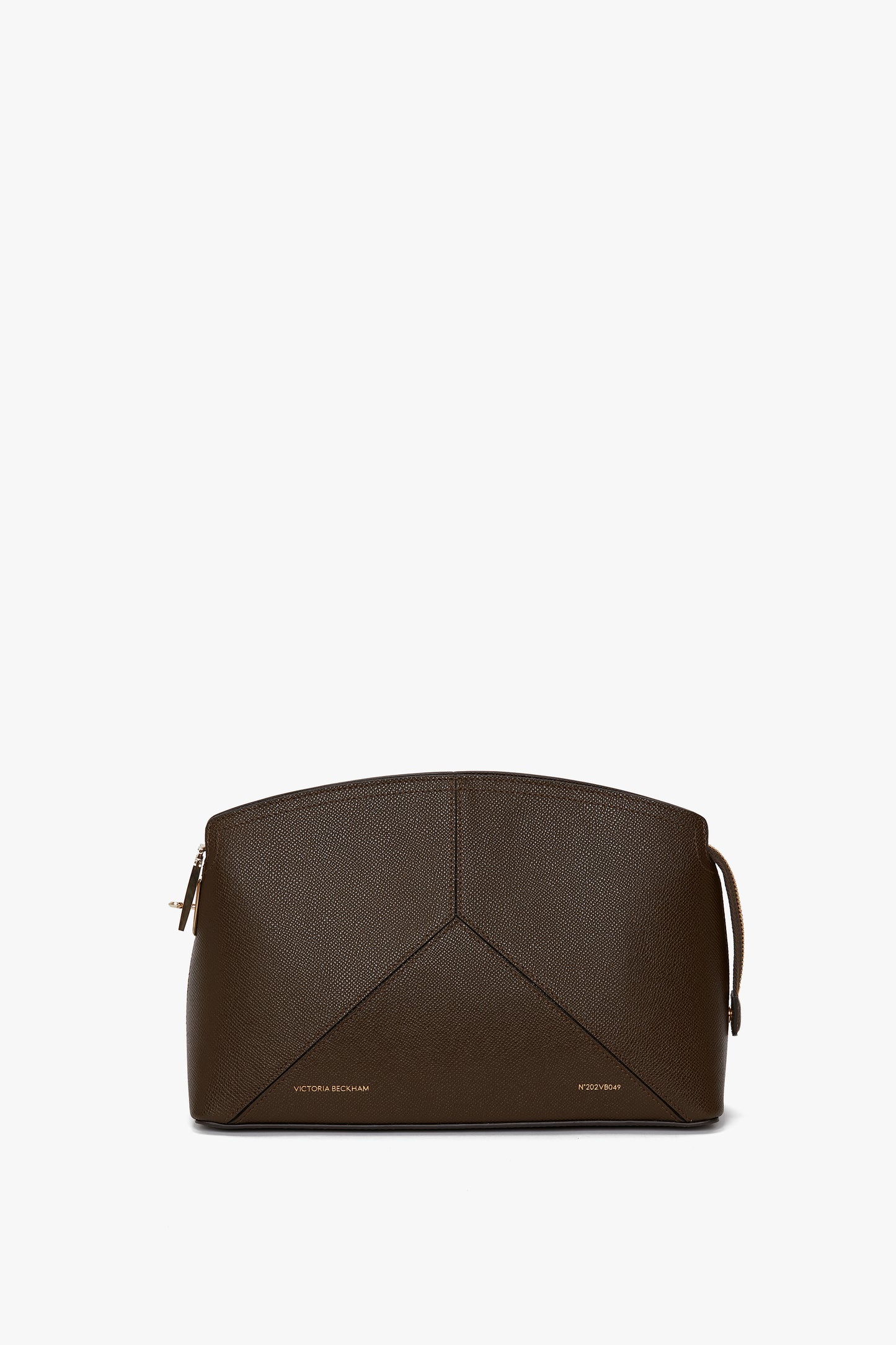 Victoria Clutch Bag In Khaki Grained Leather – Victoria Beckham UK