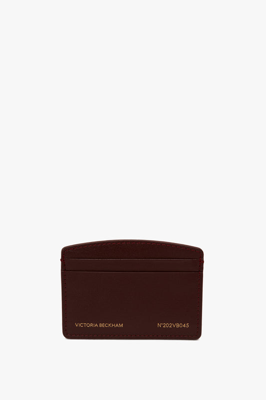 Victoria Card Holder In Burgundy Leather