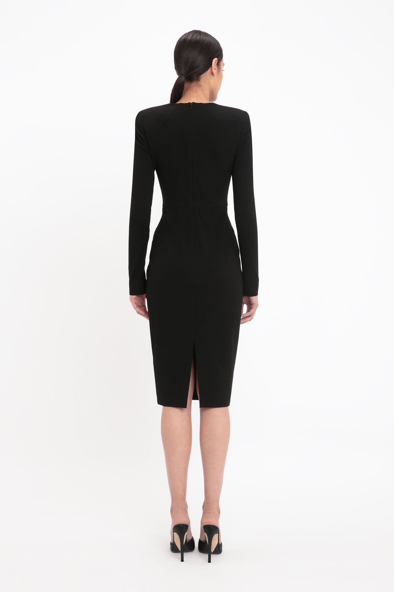 fitted long sleeve t shirt dress The Shea Long Sleeve T-Shirt Dress 3 L