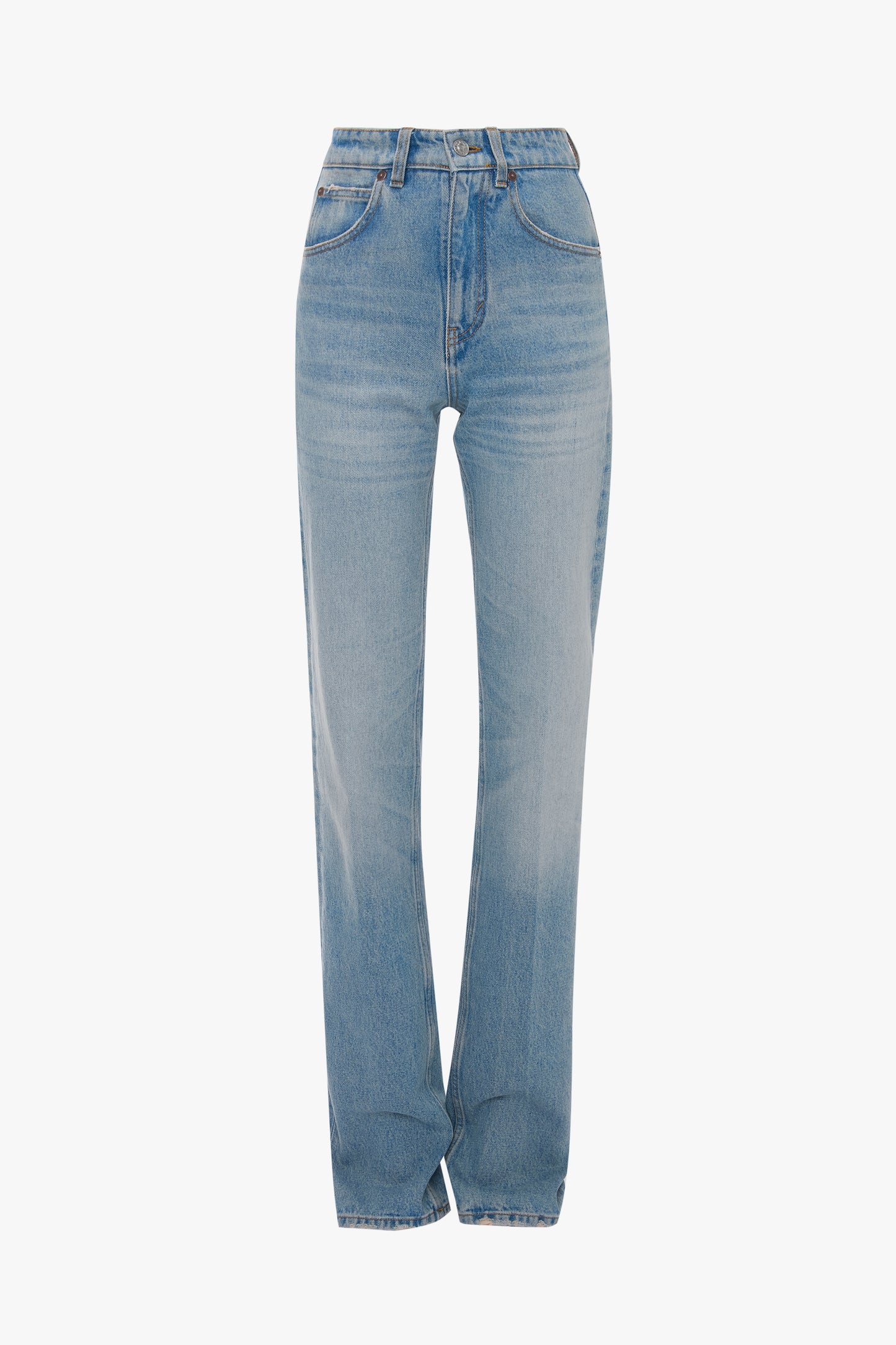 Julia High Waisted Jean In Pale Blue Wash