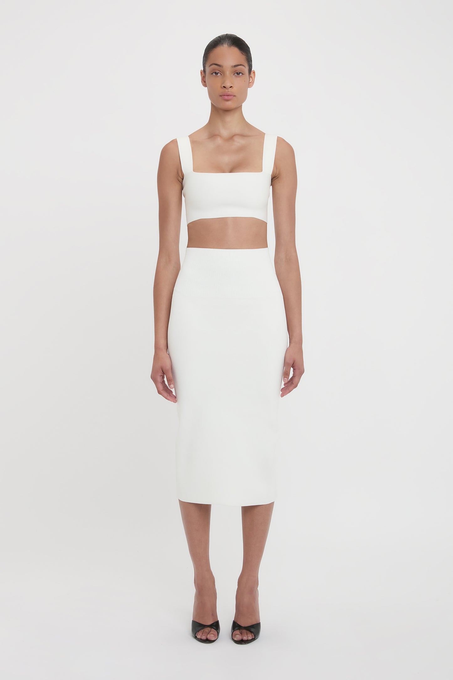 Strap Bandeau Top In White