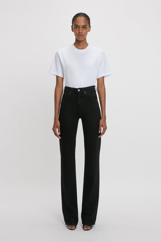 Julia High Waisted Stretch Jean In Washed Black