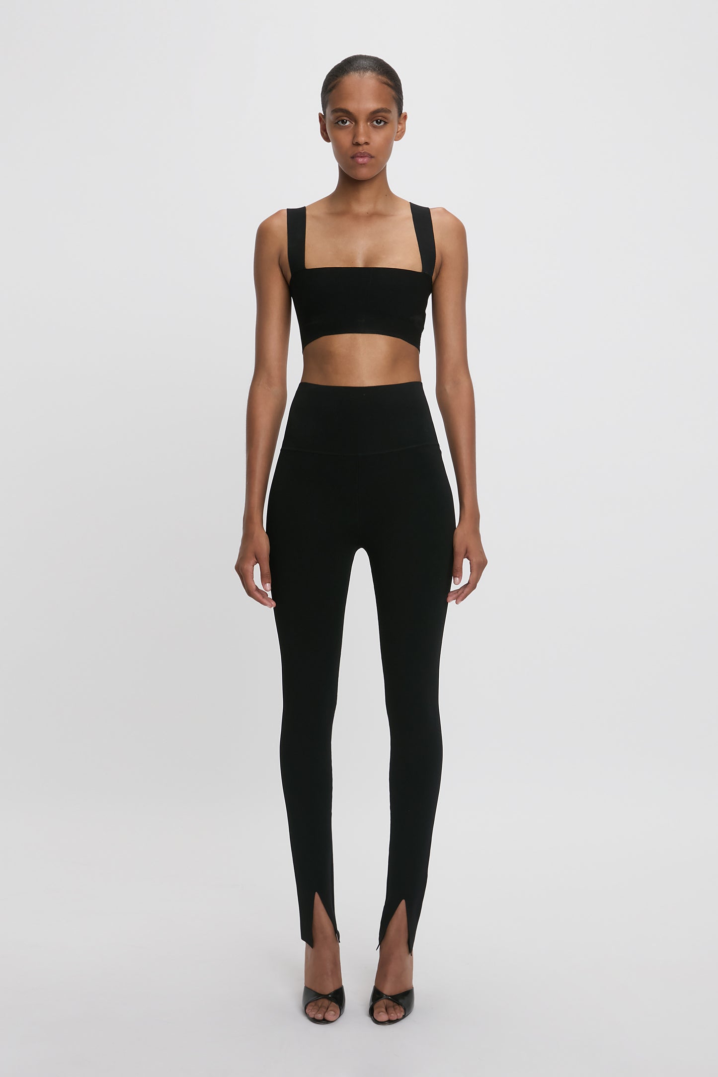 Strap Bandeau Top In Black