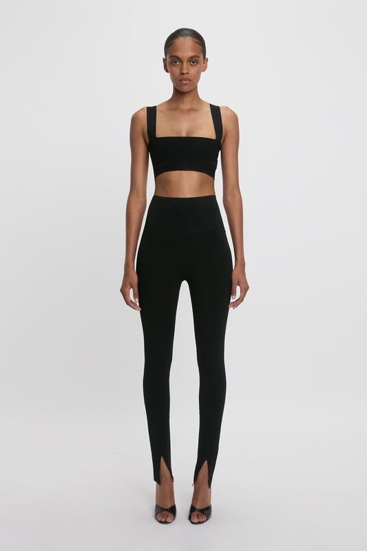 Strap Bandeau Top In Black