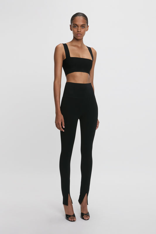 Strap Bandeau Top In Black