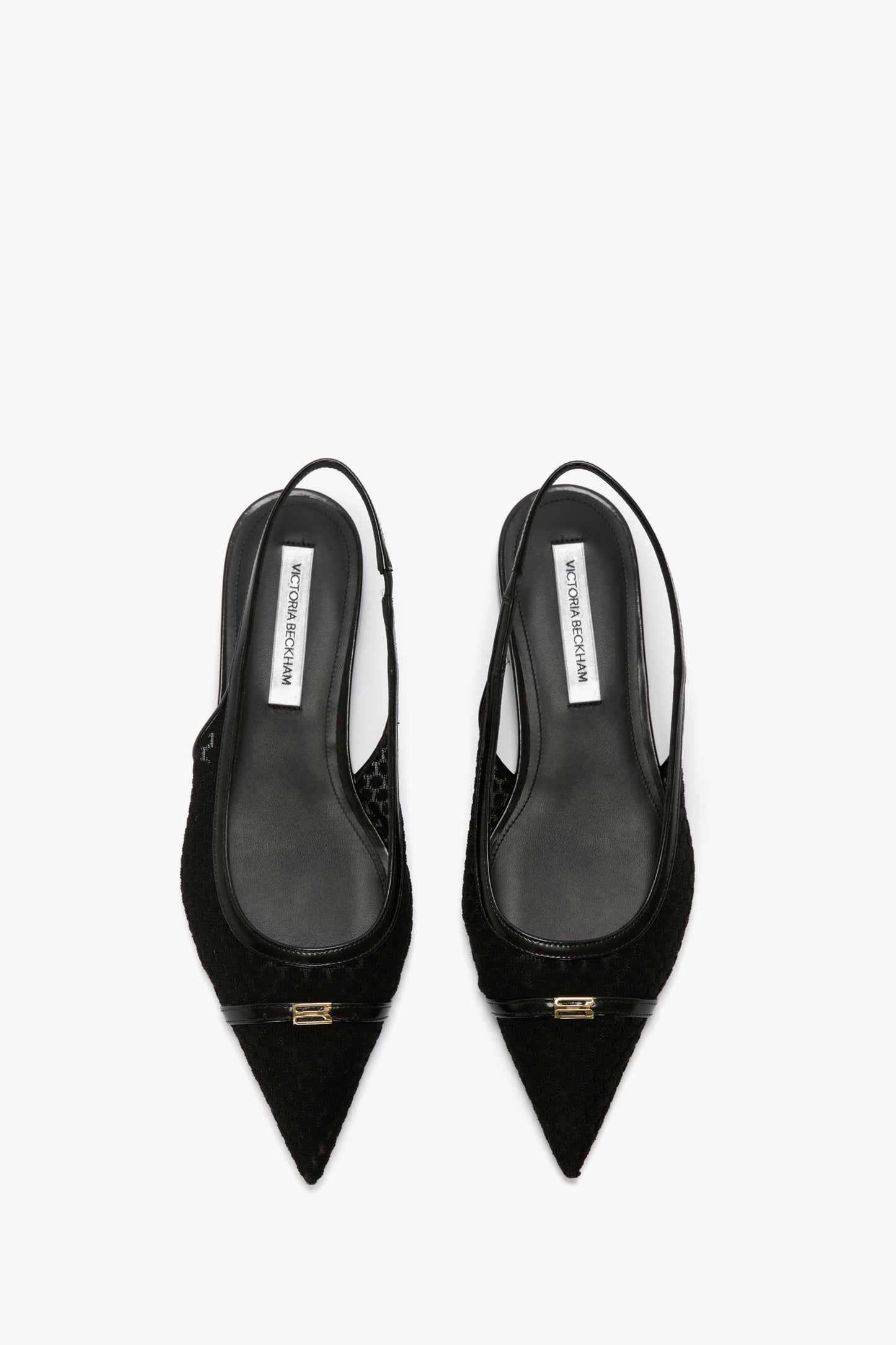 【関税込み】Victoria Beckham ブラック B Buckle サンダル Flat Mesh Slingback Pump In Black – Victoria Beckham UK
