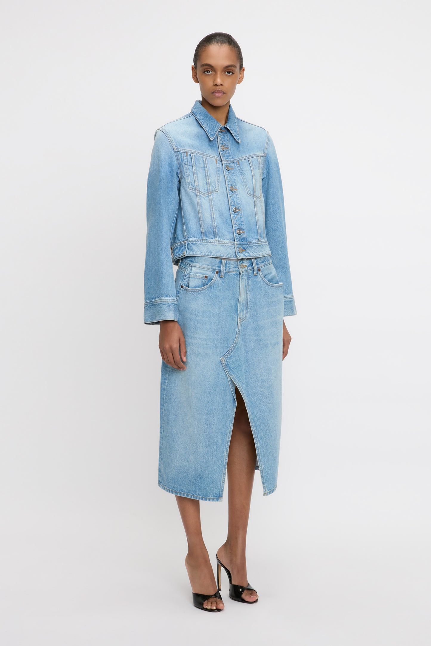 Denim Jacket In Light Blue Wash