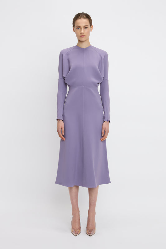 Dolman Midi Dress In Iris