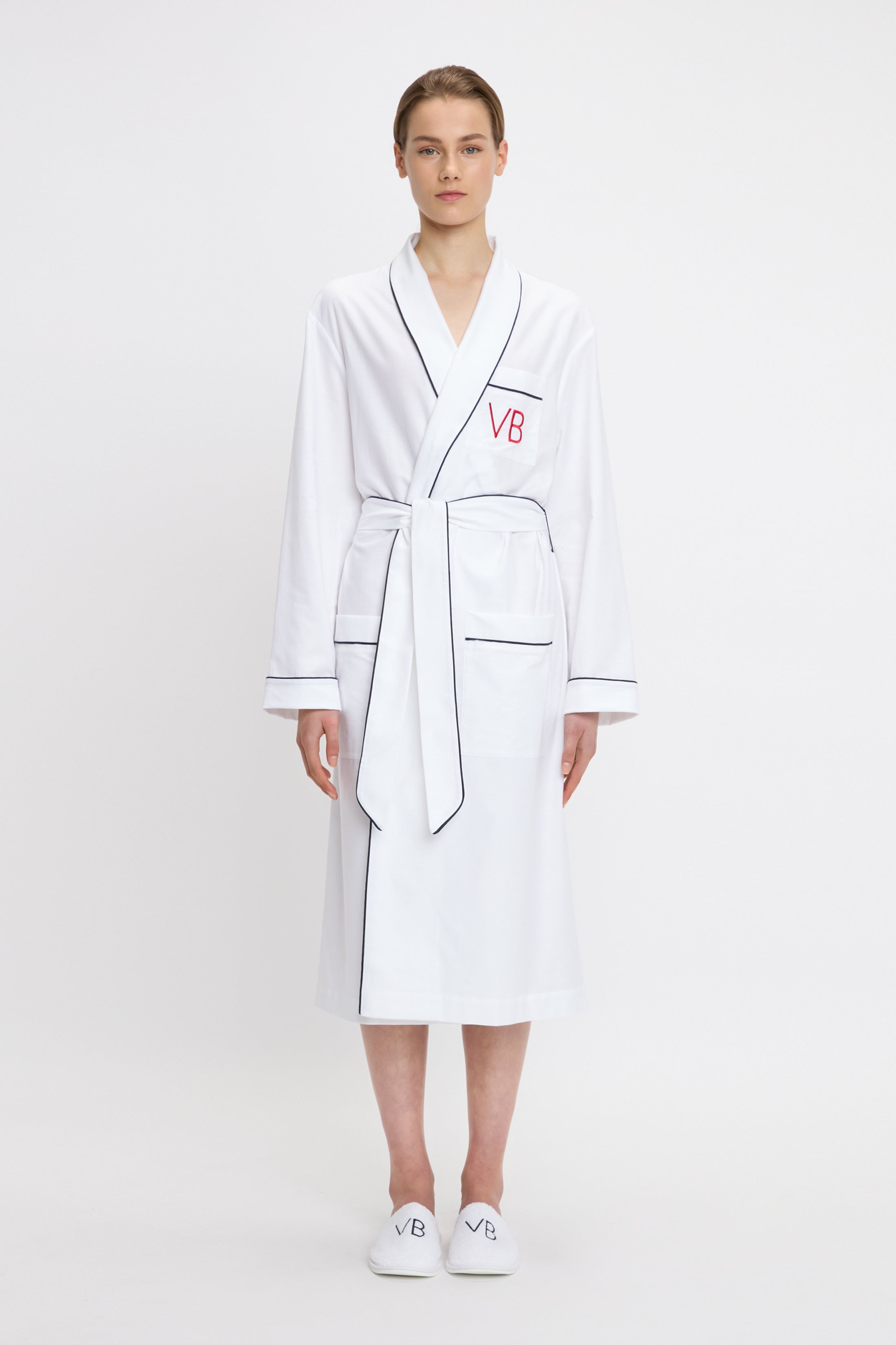 Piping Detail Pyjama Robe