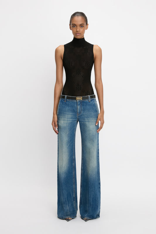 Low Waist Straight Leg Jean In Vintage Indigo