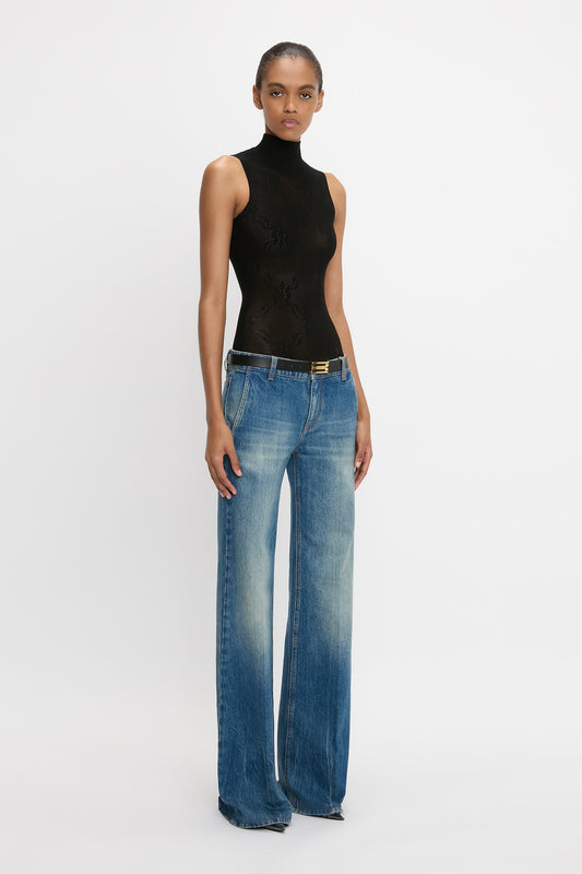Low Waist Straight Leg Jean In Vintage Indigo
