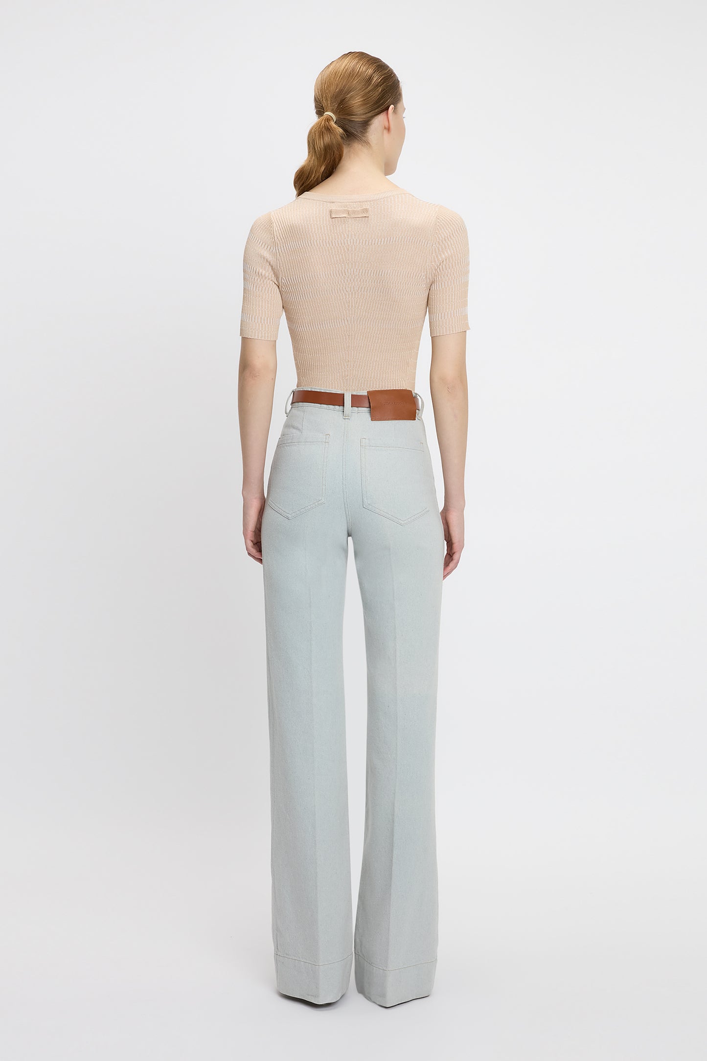 Alina High Waisted Jean In Light Azul
