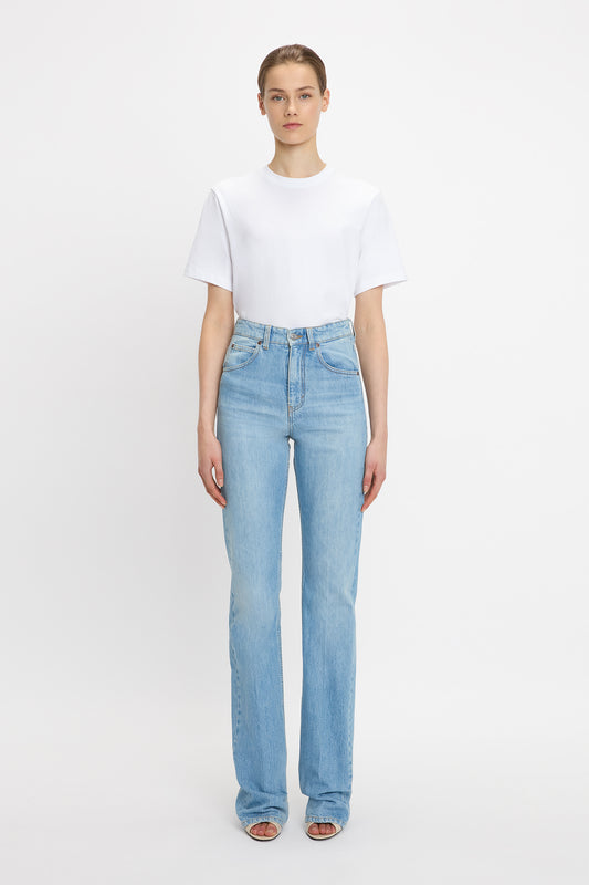 Julia High Waisted Stretch Jean In Light Blue Wash