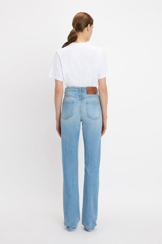 Julia High Waisted Stretch Jean In Light Blue Wash