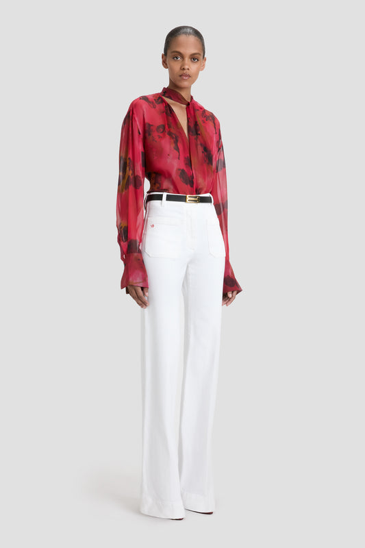 Alina High Waisted Jean In Washed White