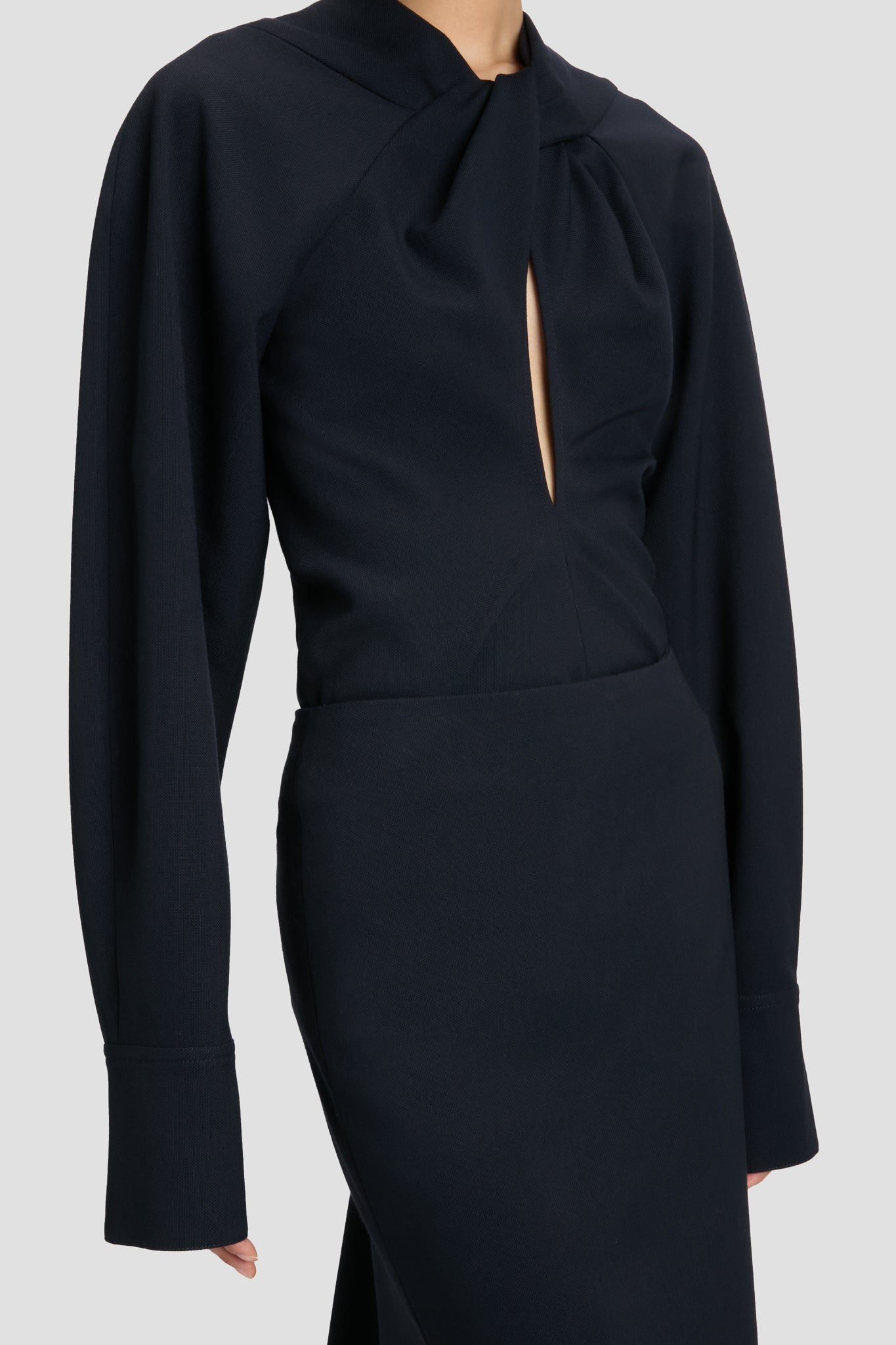 Twist Detail Top In Navy
