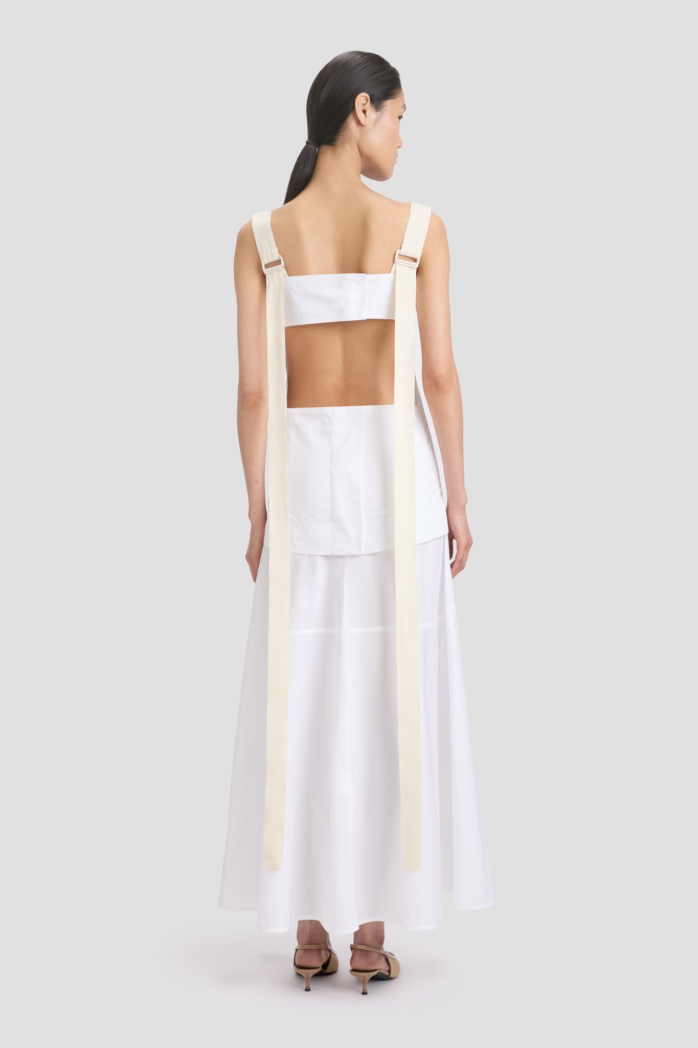 Cut-Out Cami Top In White