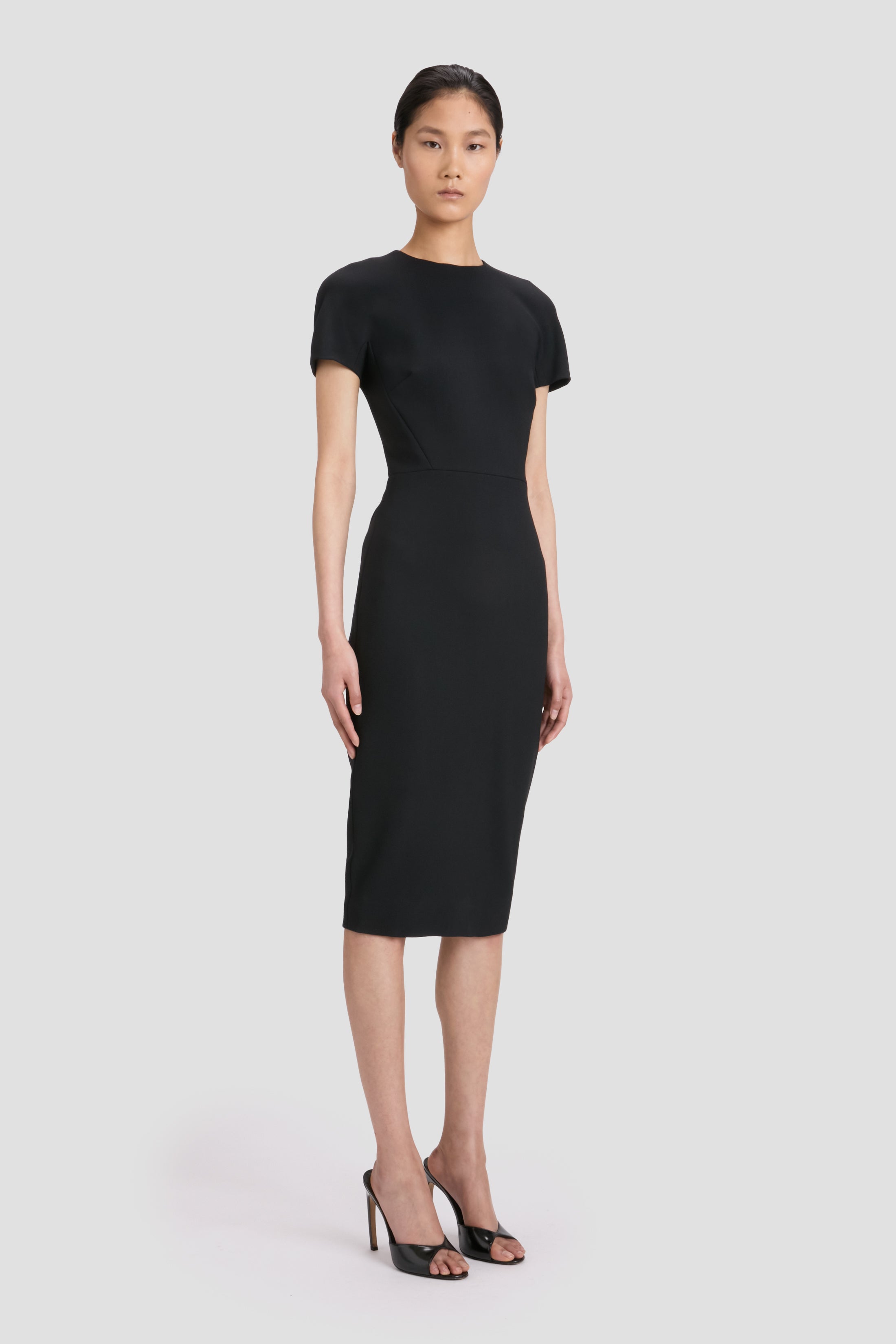 Claude Midi Dress In Black – Victoria Beckham