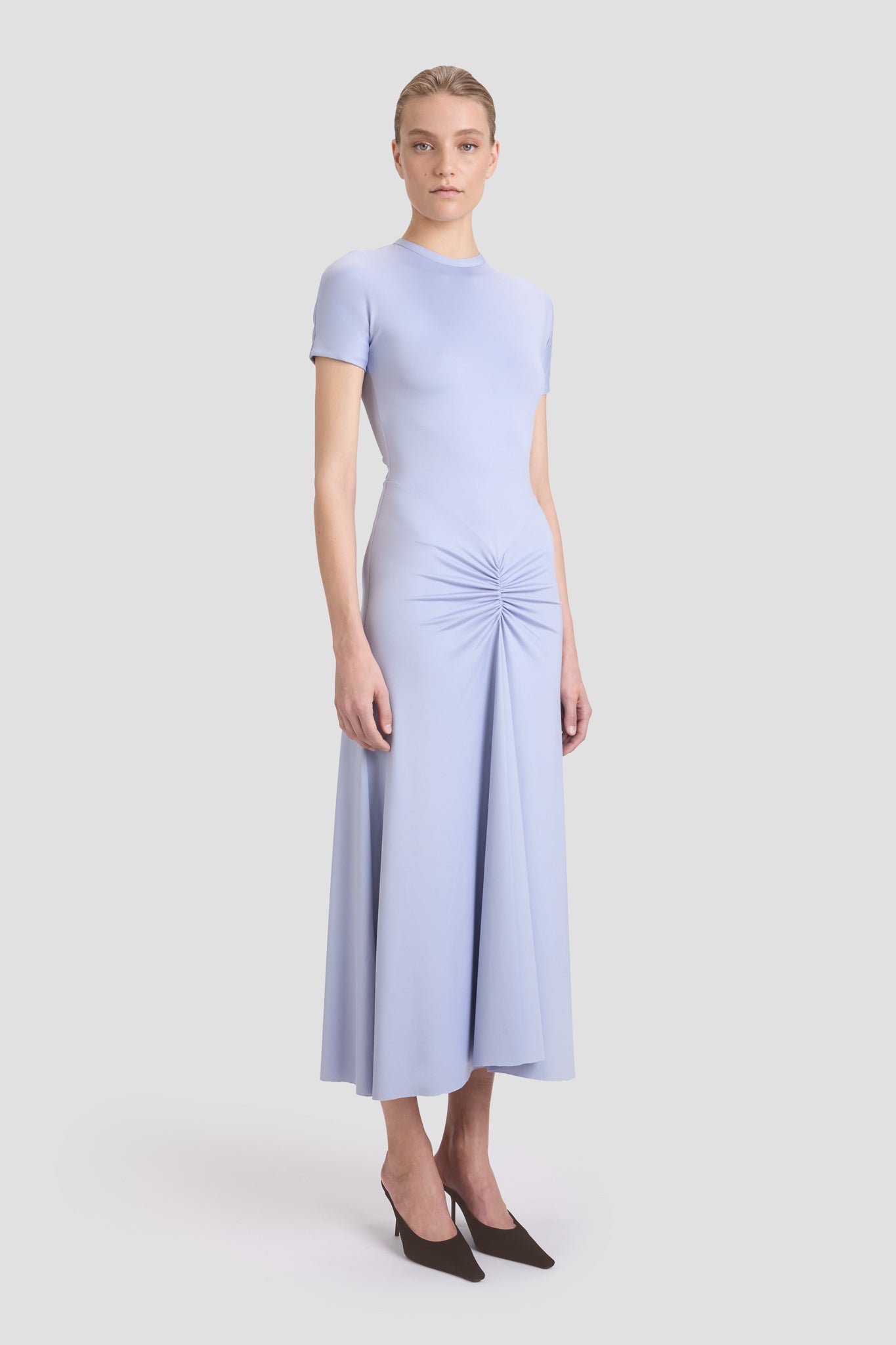 Blaire Midi Dress In Delphinium Blue Victoria Beckham UK Blaire Midi Dress In Delphinium Blue Victoria Beckham UK