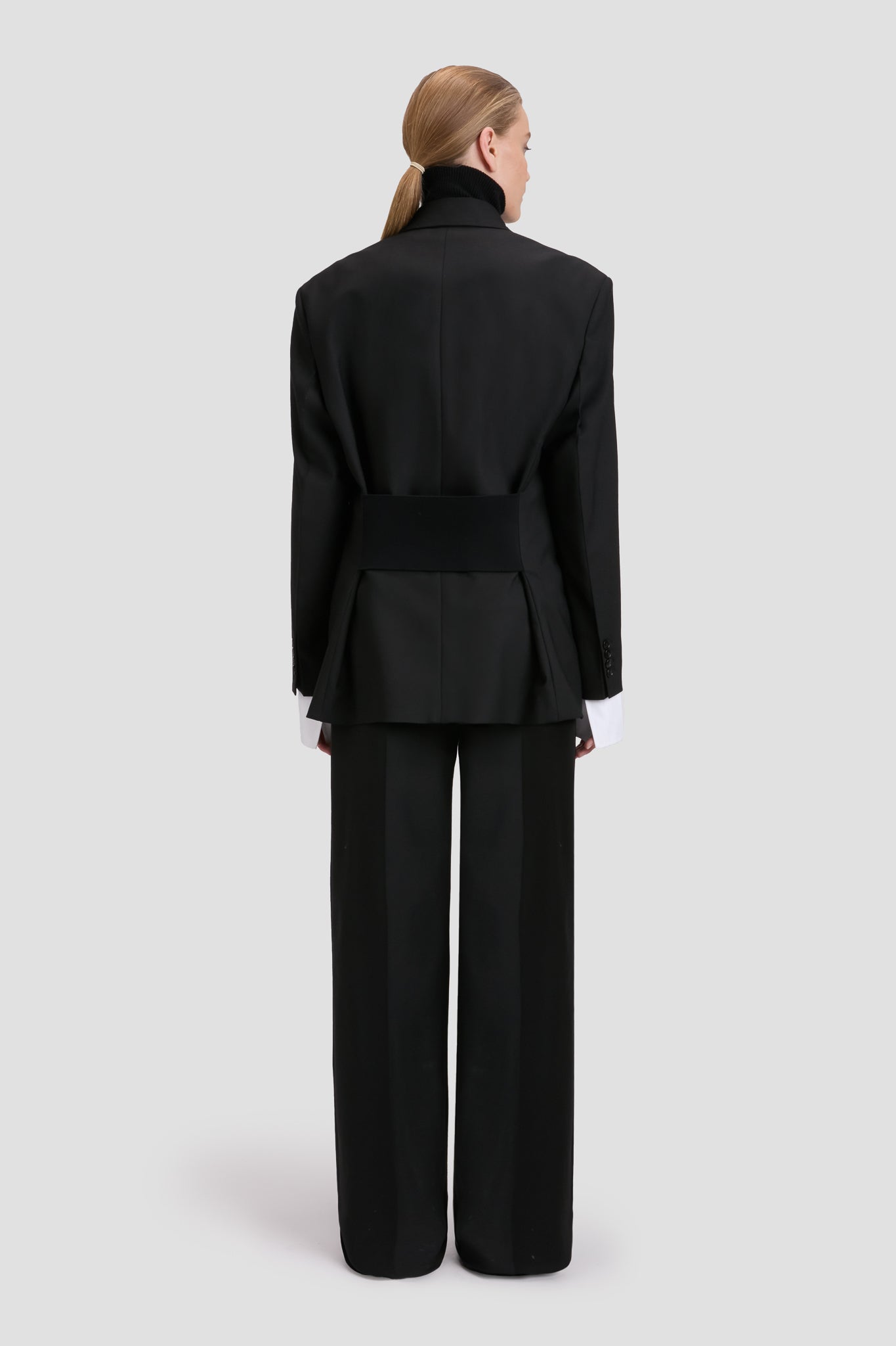 Relaxed Double Breasted Jacket In Black – Victoria Beckham UK