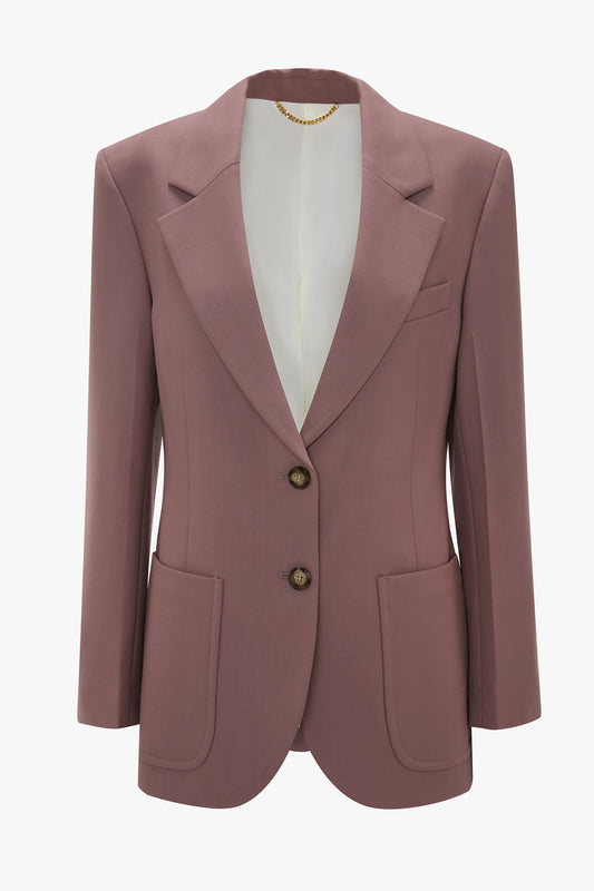 Patch Pocket Jacket In Mauve – Victoria Beckham UK