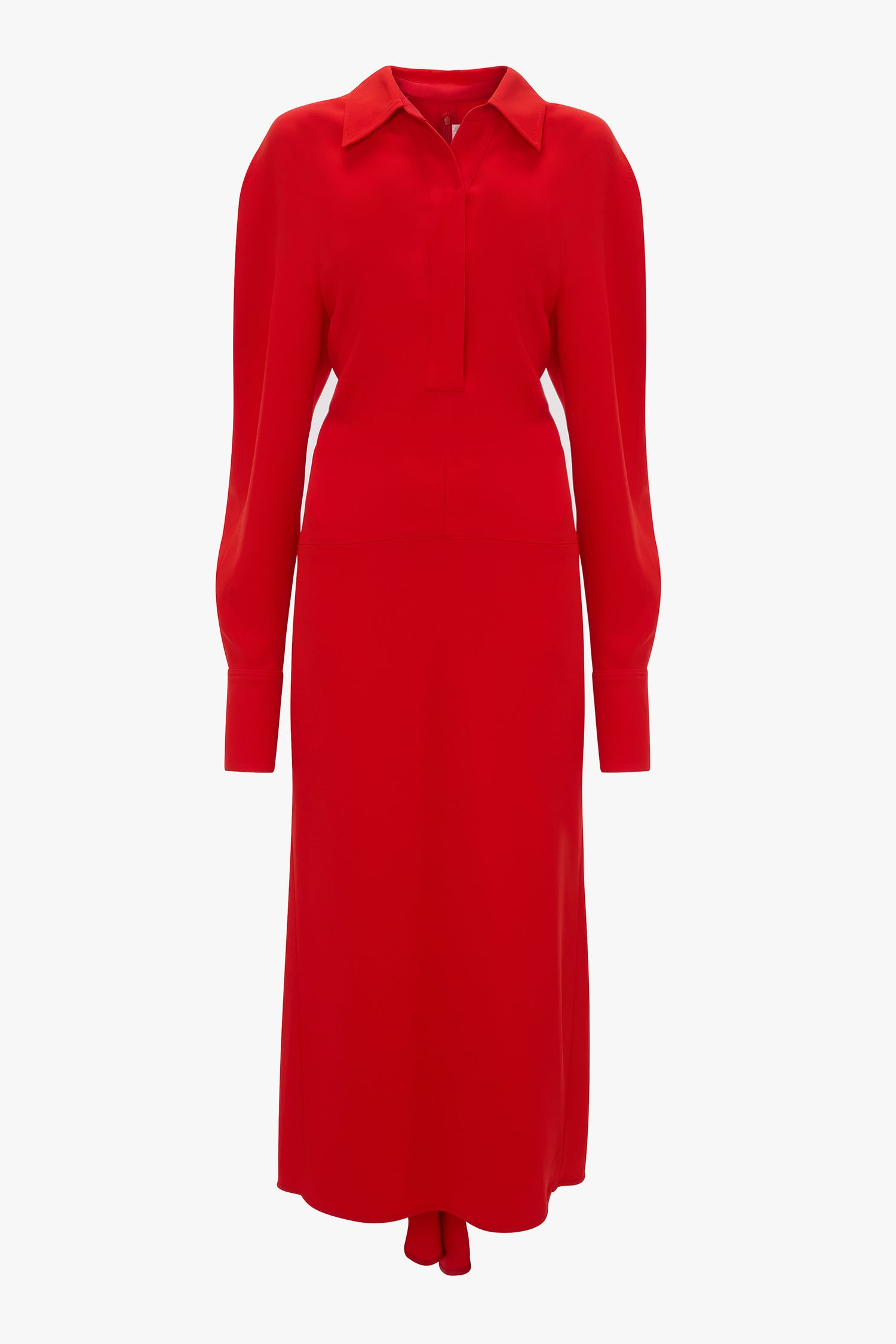 オールインワン・サロペット Victoria Beckham Long Sleeve Polo Collar Midi' Dress Long Sleeve Polo Collar Midi Dress In Black – Victoria