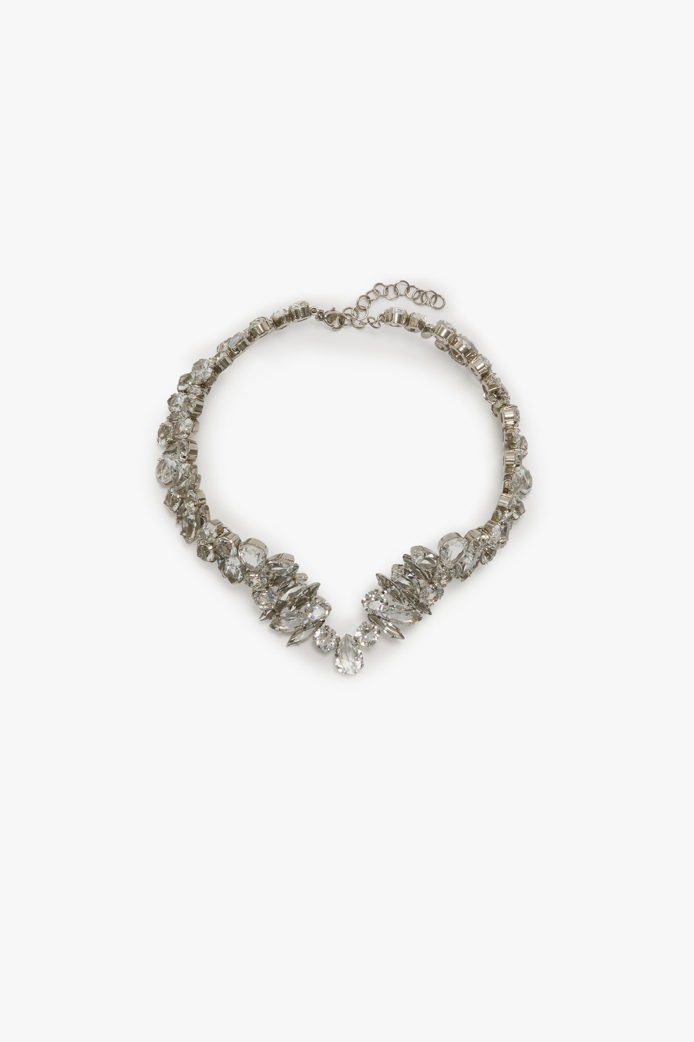 Crystal Choker In Silver