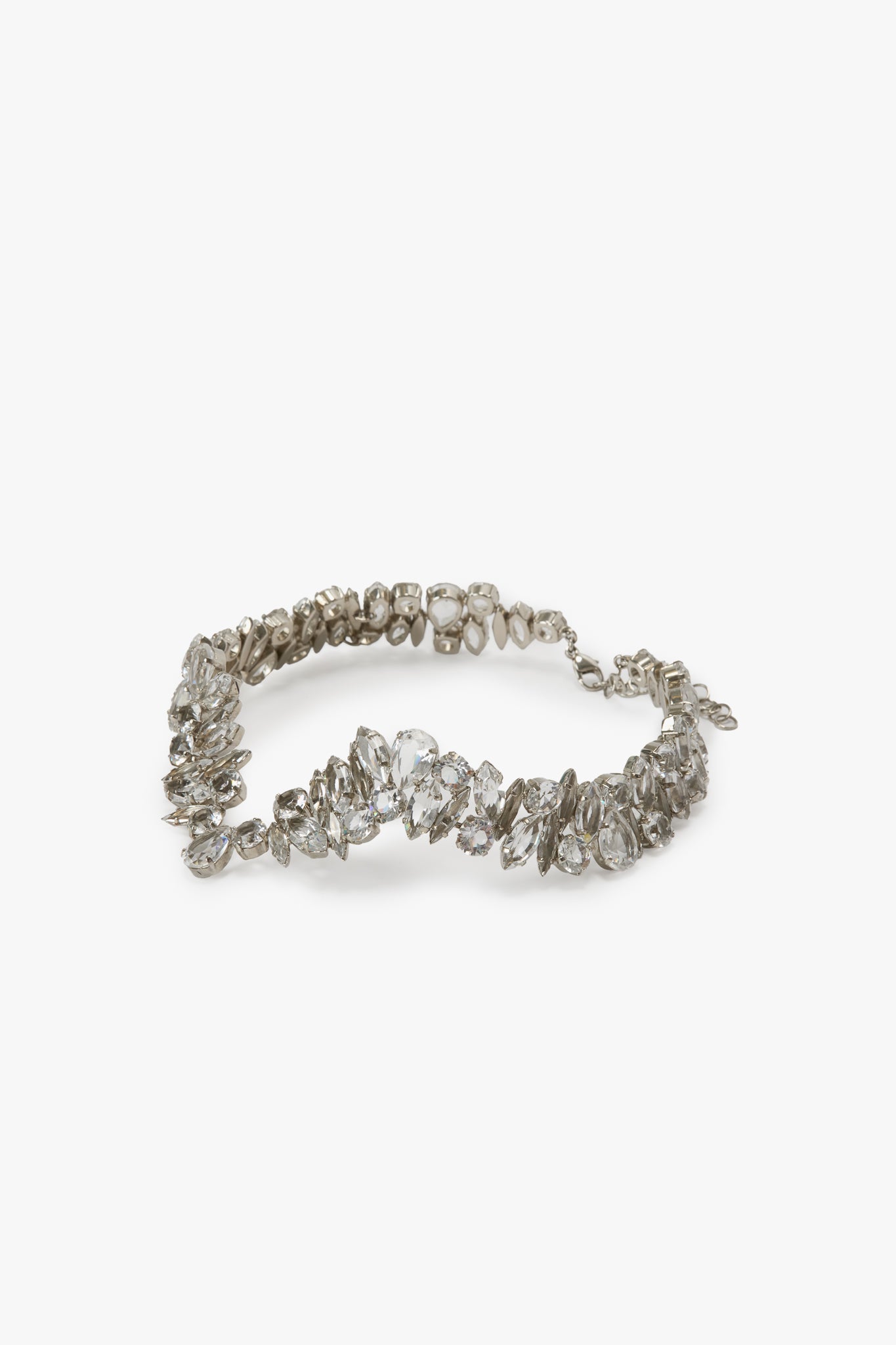 Crystal Choker In Silver