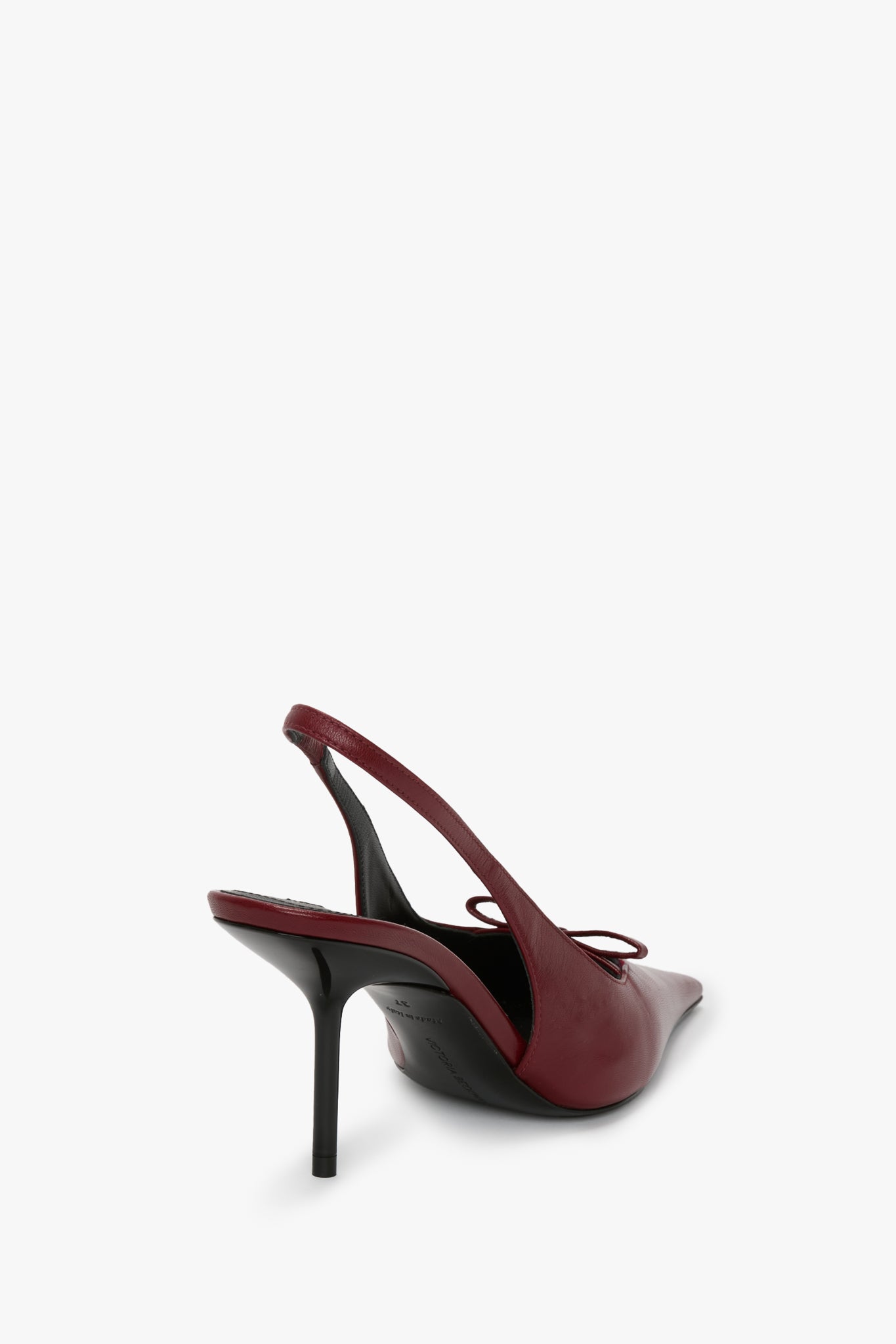 Sloan Stiletto Slingback In Burgundy Smooth Leather