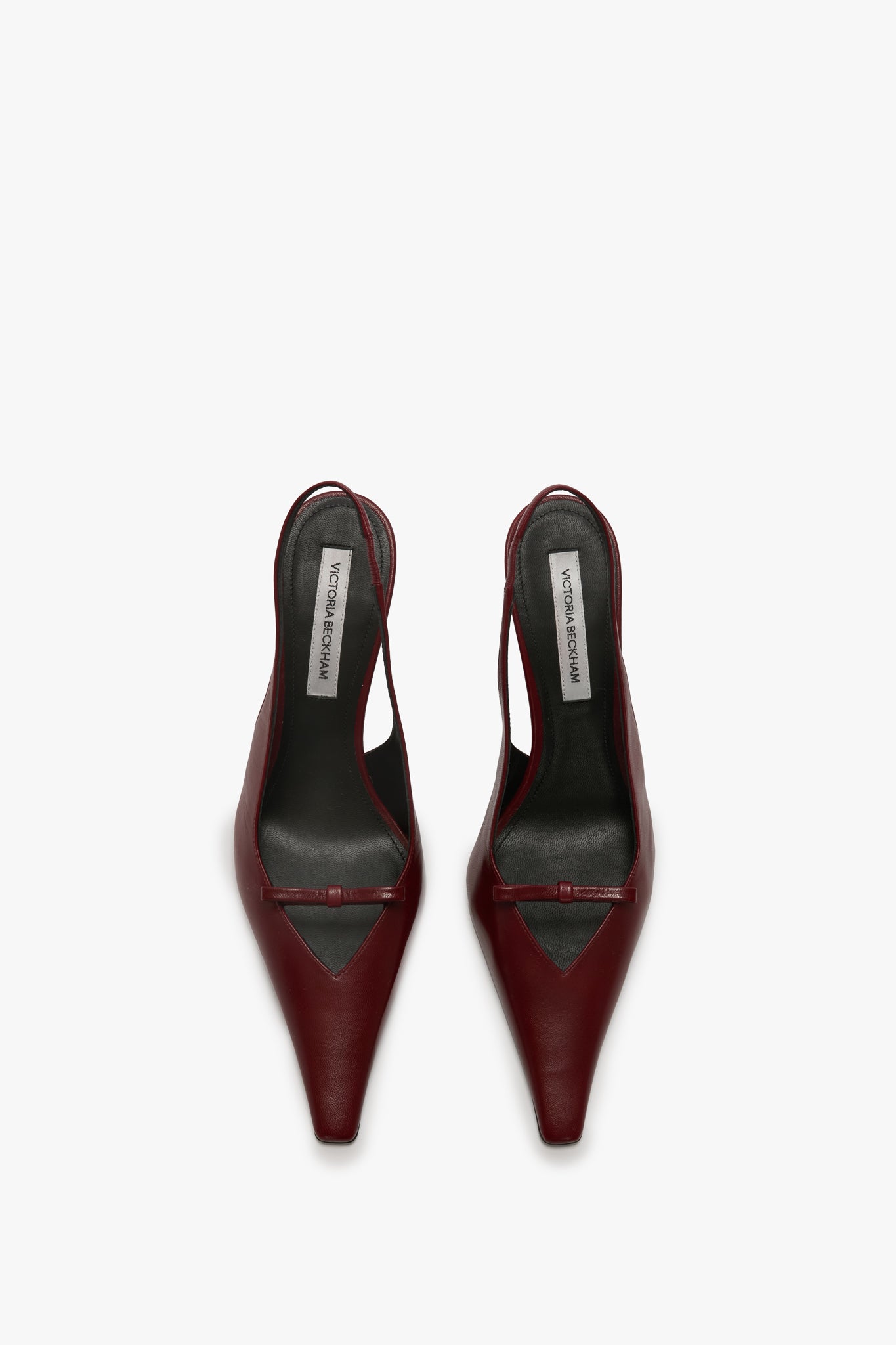 Sloan Stiletto Slingback In Burgundy Smooth Leather