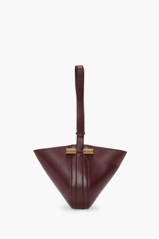 Mini Dia Pouch In Burgundy Smooth Leather