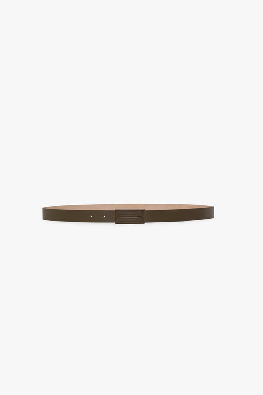 Tonal Dorian Belt In Dark Khaki Smooth Leather