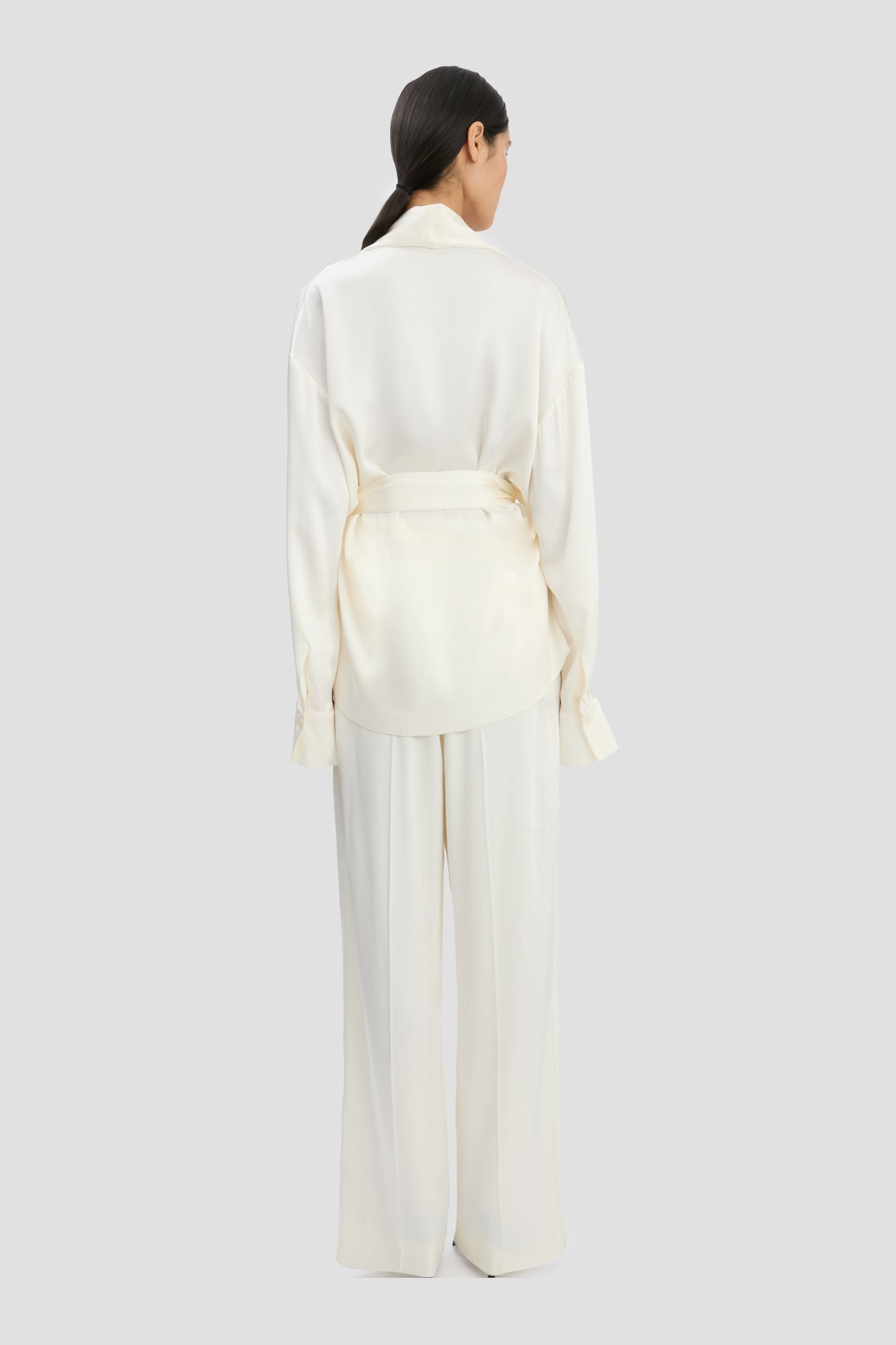 Pyjama Wrap Blouse In Ivory