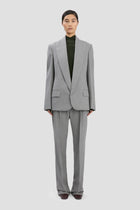 Sculptural Sleeve Jacket In Light Grey Melange