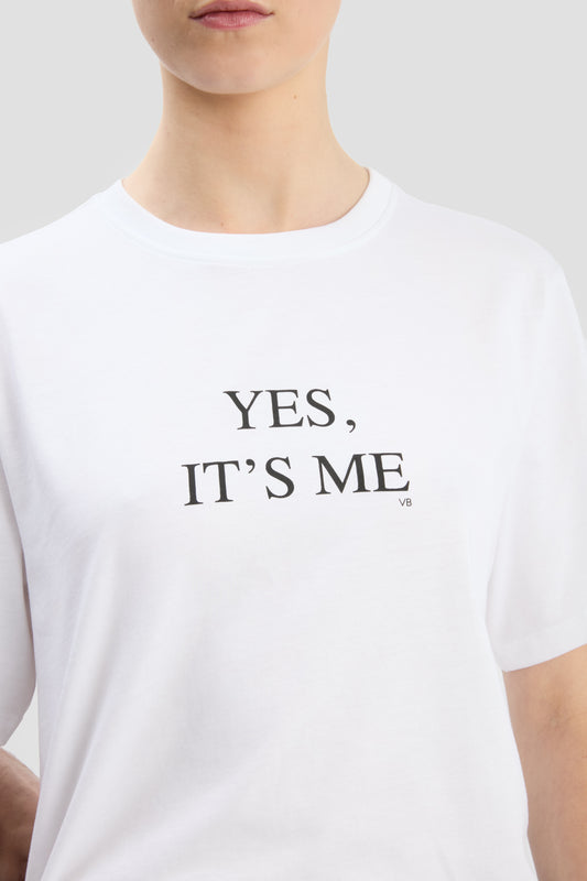 Yes, It's Me Slogan T-Shirt In White