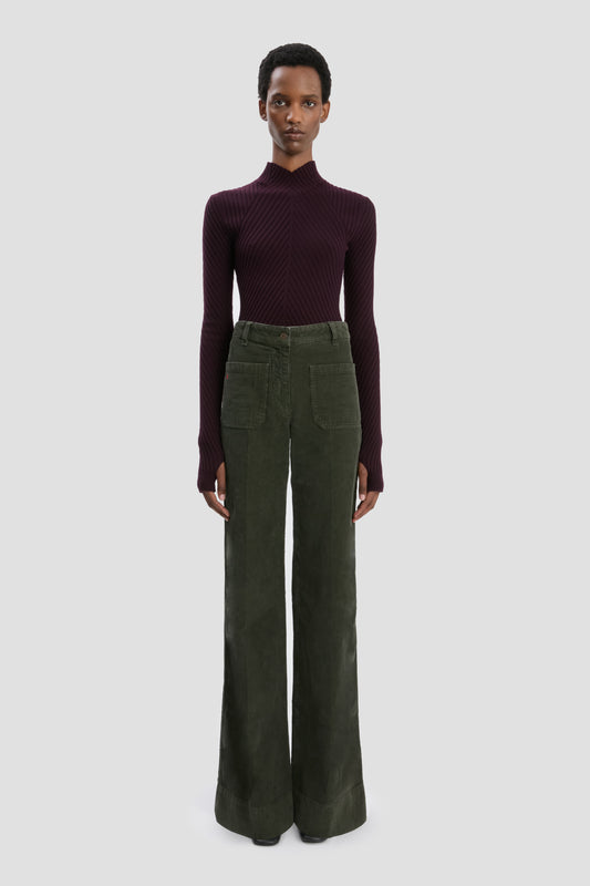Alina Corduroy Jean In Khaki
