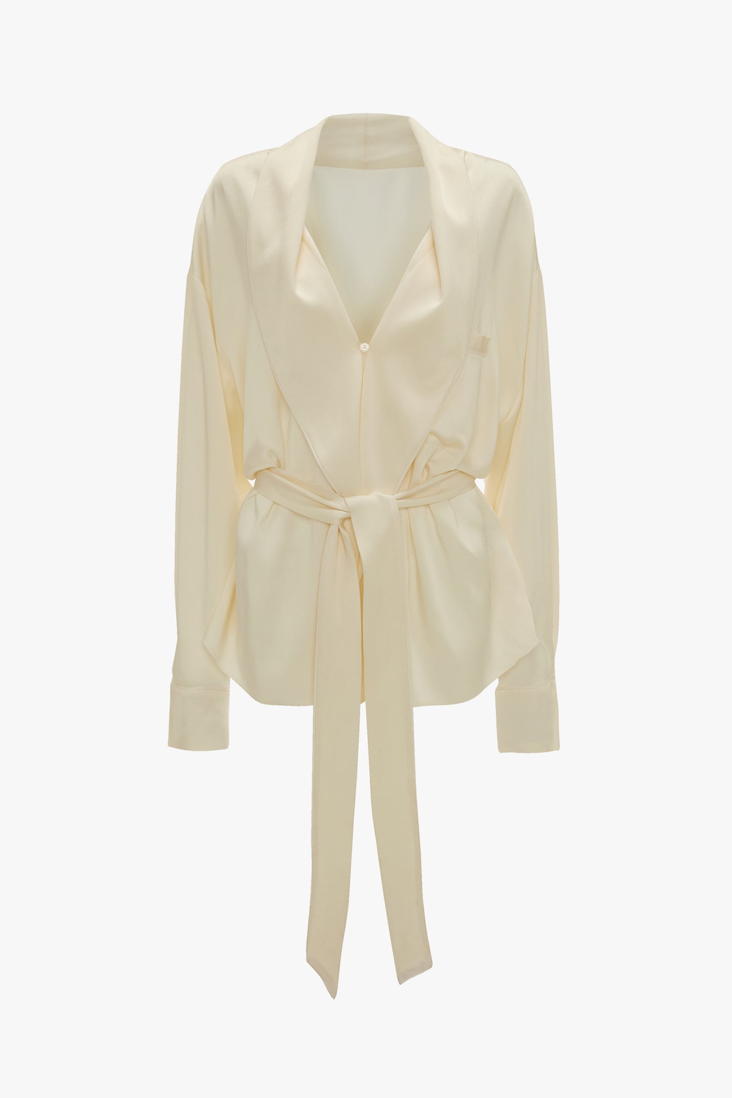 Pyjama Wrap Blouse In Ivory