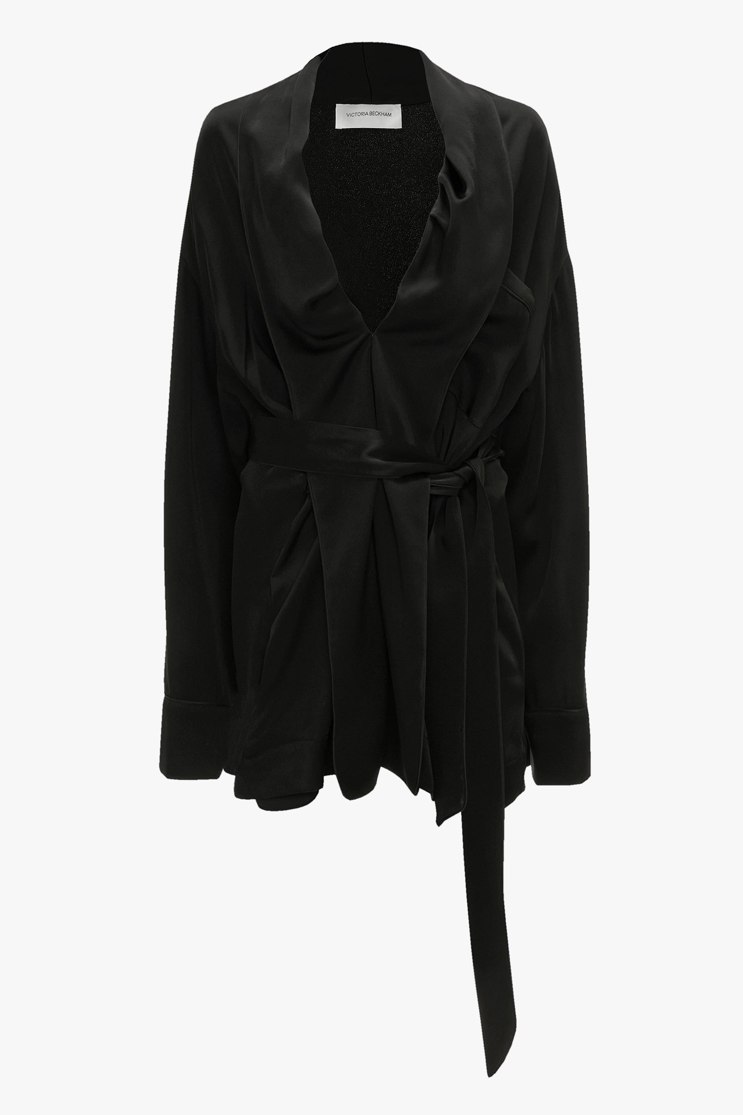 Wrap Mini Dress In Black