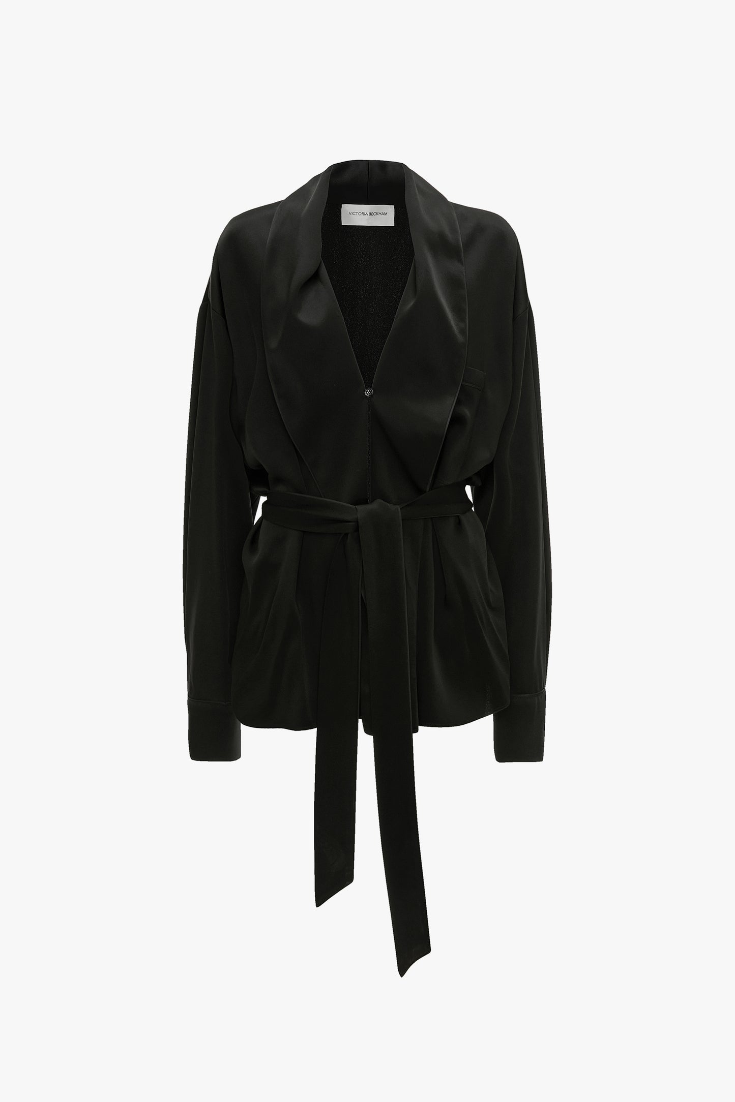 Pyjama Wrap Blouse In Black
