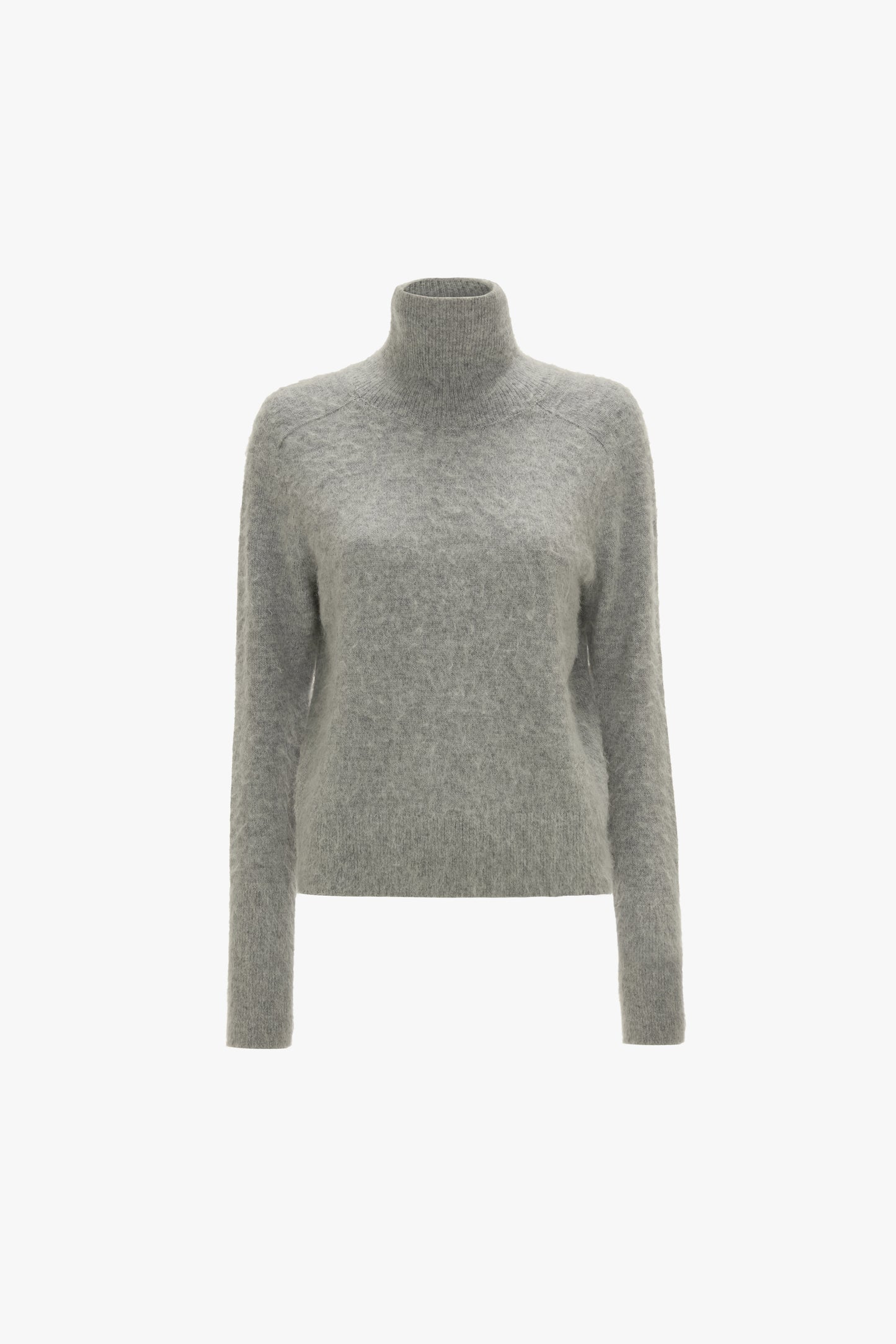 Polo Neck Jumper In Grey