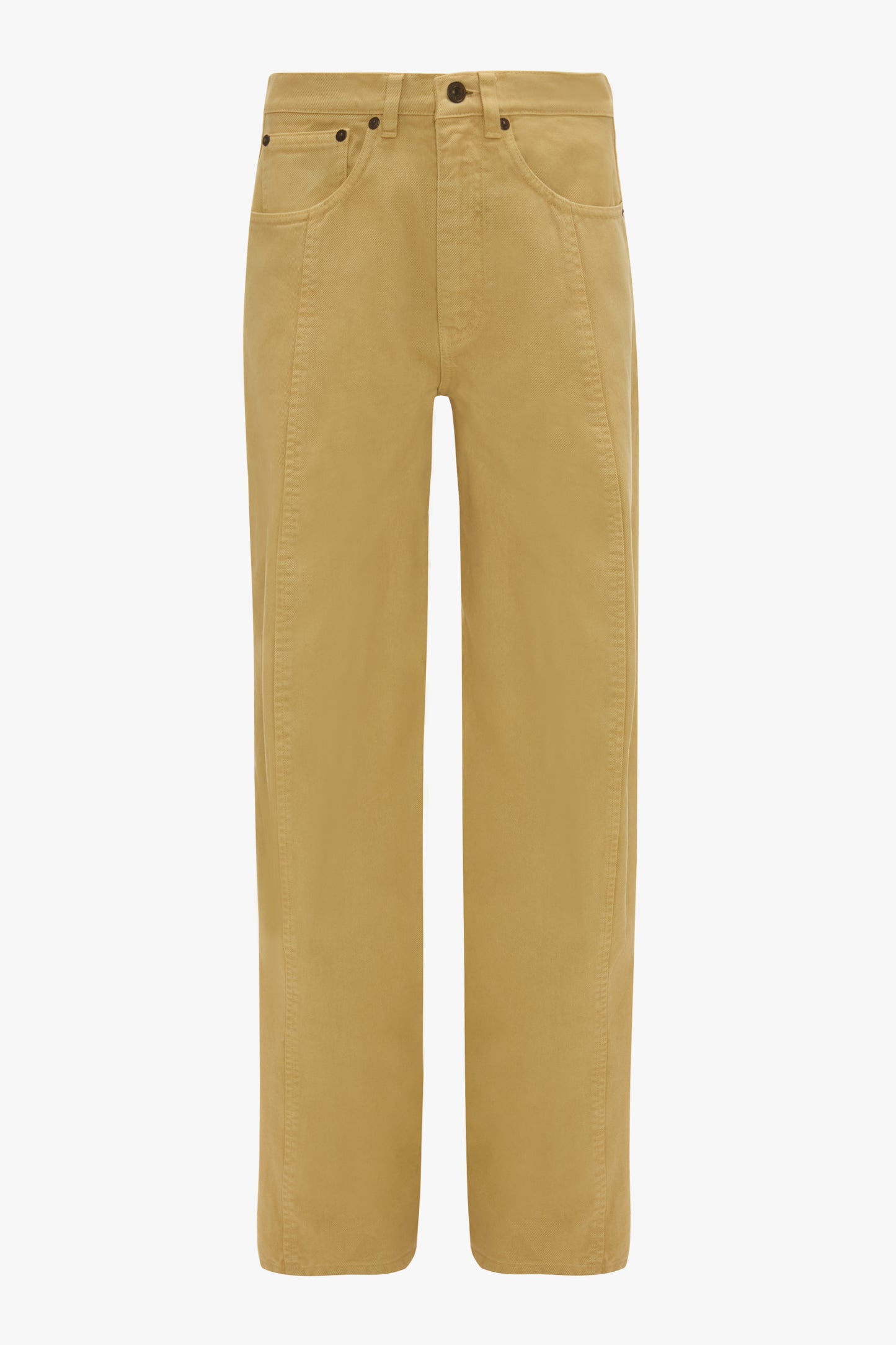 Curved Leg Jean In Butter Yellow