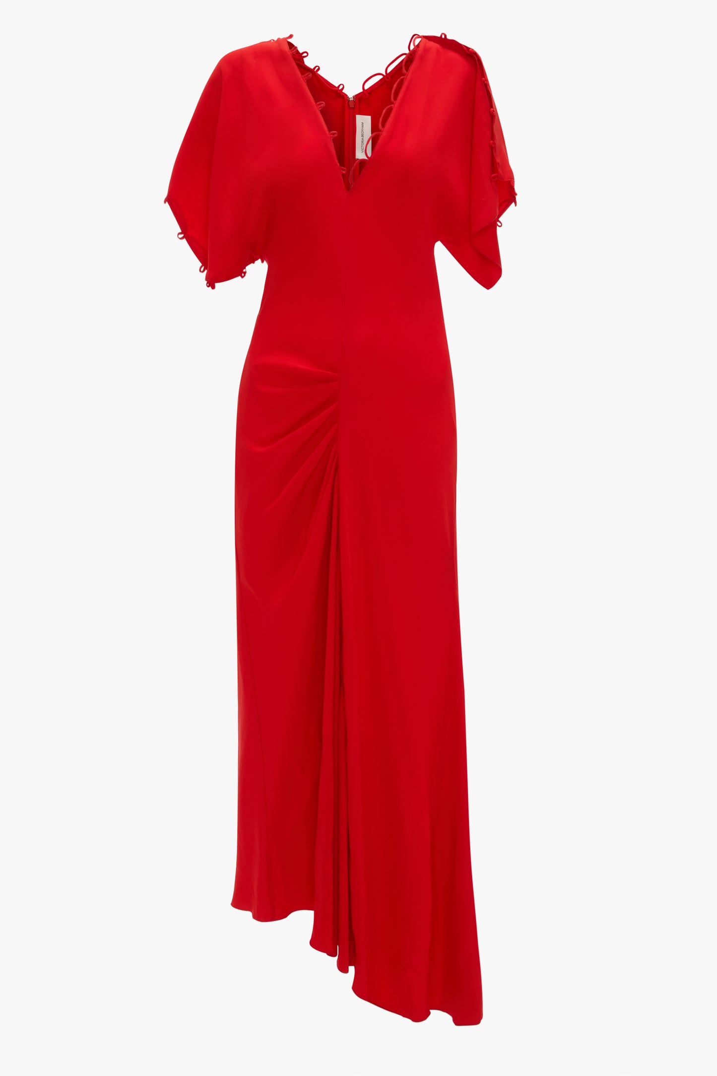 Rouleaux Midi Dress In Cayenne