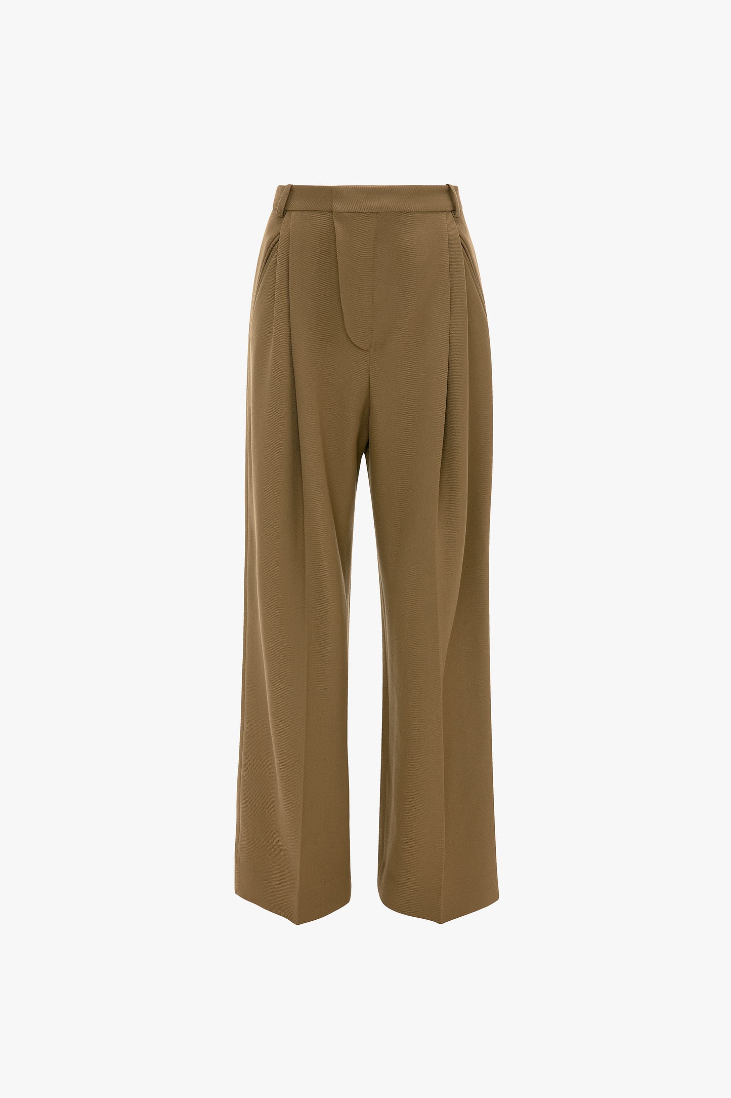 Wide Leg Trouser In Dark Camel