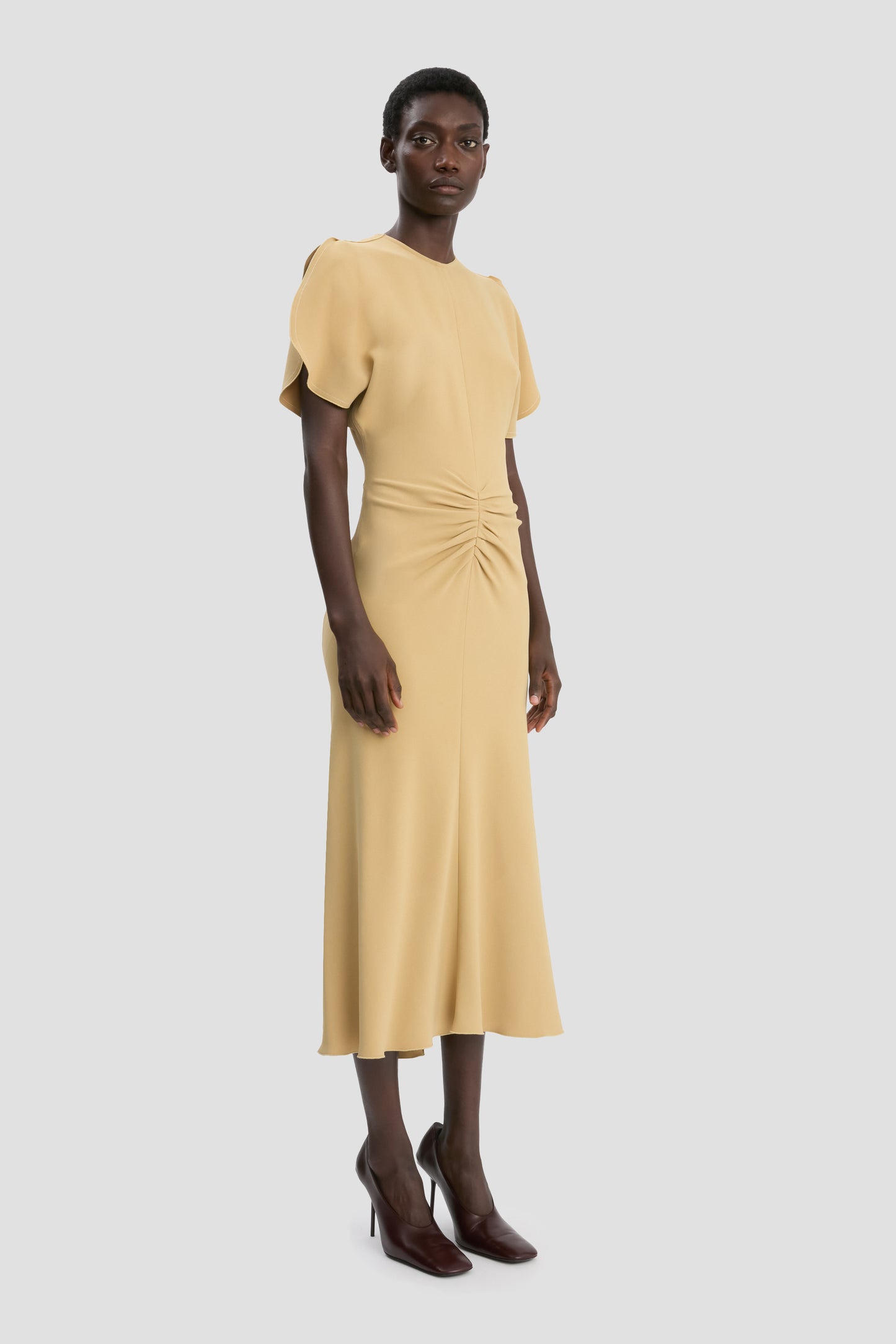 Bela Midi Dress In Honey