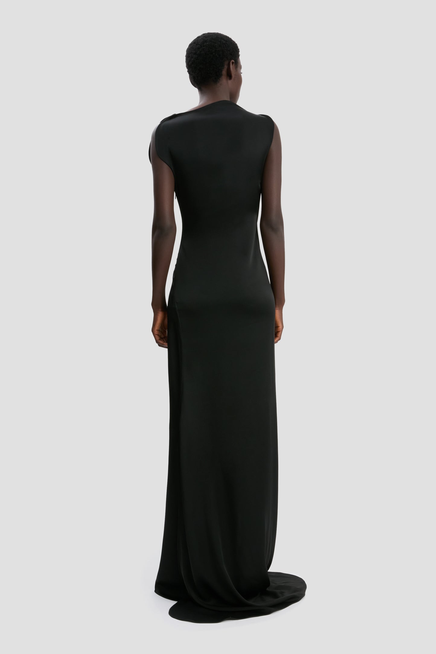 Split Side Dress In Black
