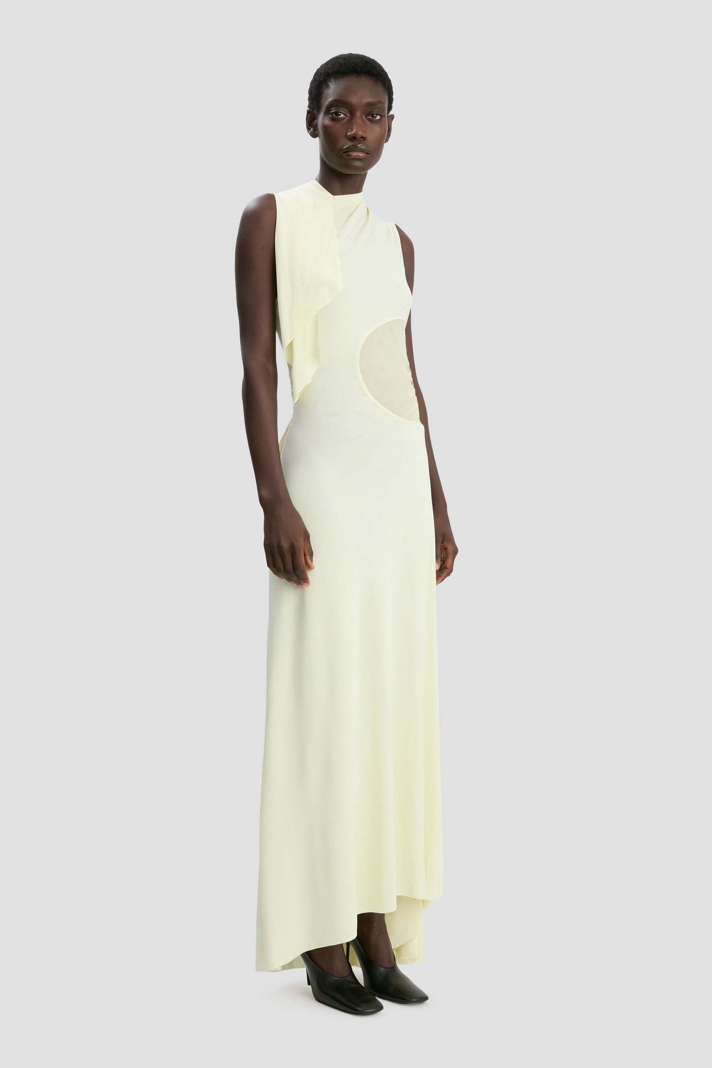 Panelled Dress In Frosted Yellow