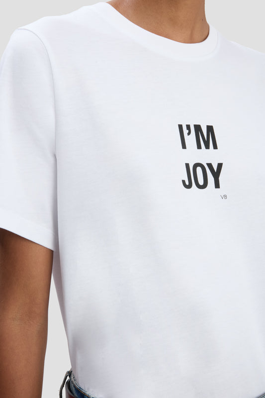 I'm Joy Slogan T-Shirt In White