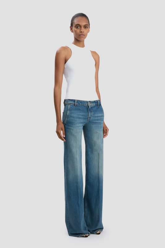 Jeans Femme VITTORIO Y – Taille Haute, Coupe Baggy Large, Effet Push-up, En Denim Clair Pour Un Look Décontracté Et Tendance