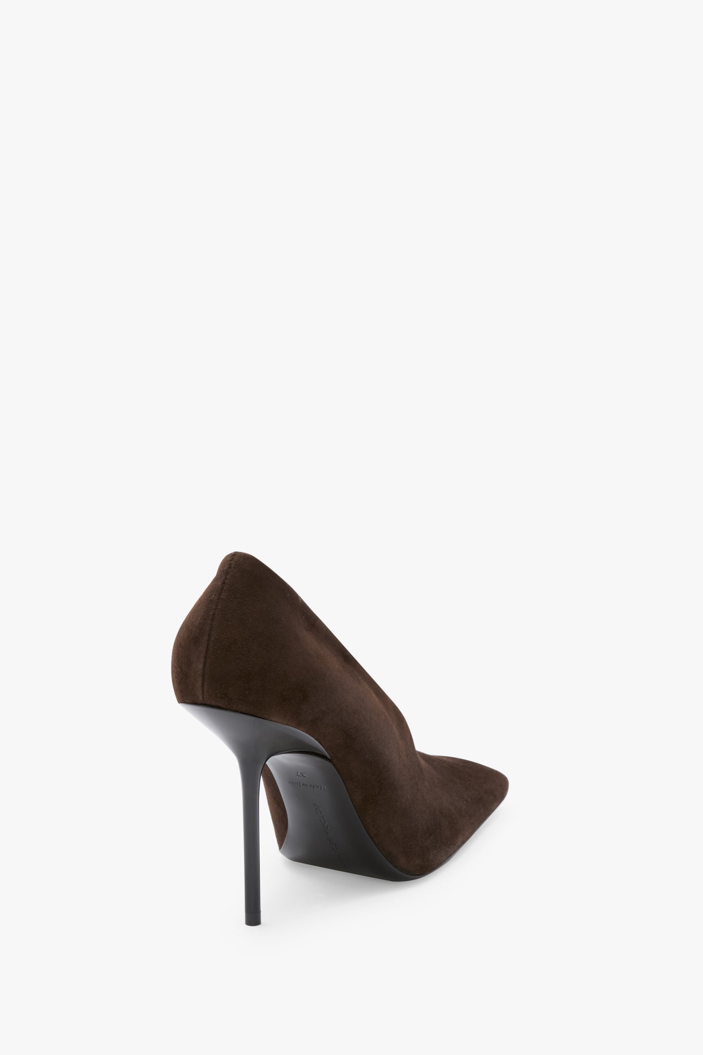 Olivia Stiletto Pump In Chocolate Brown Suede – Victoria Beckham UK